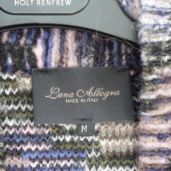 Cocoon Knit Coat Jacket 65% Wool Italy M/L - Picture 8 of 12